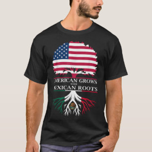 Camiseta Crescido Americano Com Raízes Mexicanas