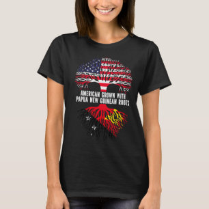 Camiseta Crescido Americano Com Raízes Papua-Nova Guiné EUA