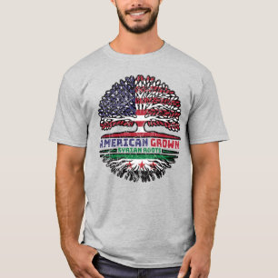 Camiseta Crescido Americano Com Raízes Sírias