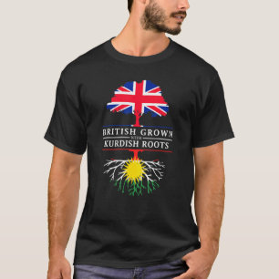 Camiseta Crescido Britânico Com Raízes Curdas - Curdistão E