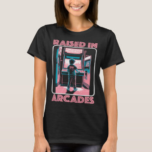 Camiseta Crescido em Arcades Retro Gamer de Video Games dos
