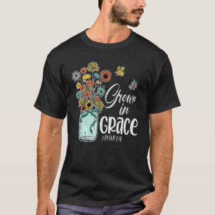 Camiseta Crescido Em Grace Floral Christian Peter 318 Bíbli