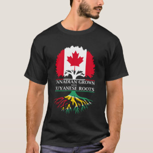 Camiseta Crescido no Canadá com Raízes da Guiana