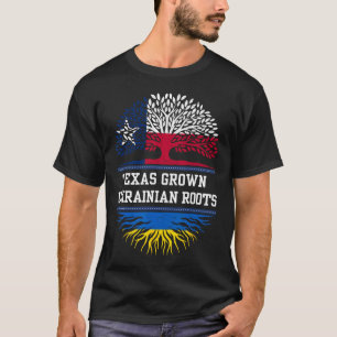 Camiseta Crescido no Texas com Raízes Ucranianas - Ucrânia