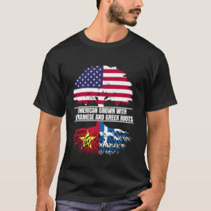 Camiseta Crescido nos EUA com Bandeira Patrimônio Vietnamit