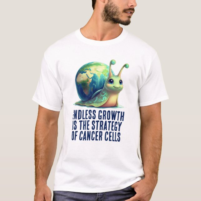 Camiseta Crescimento Sem Fim É Estratégia de Células de Cân (Frente)