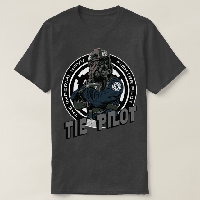 Camiseta Crest do Piloto TIE (Frente do Design)
