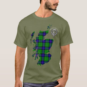Camiseta Crest e Armstrong Tartan Map & Crest