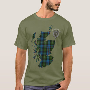Camiseta Crest e Mapas do Tartan Clan MacKenzie