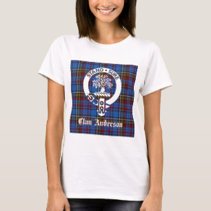 Camiseta Crestão e Tartan do Clã Escocês Anderson