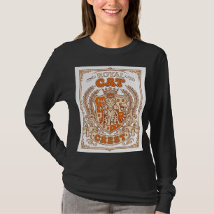 Camiseta Crestas de Gato Reais Brasão de Armas de Gato Herá