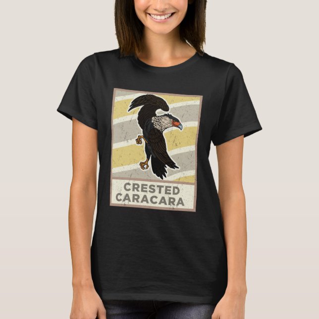 Camiseta Crested caracara birds biologist ornithologist bir (Frente)