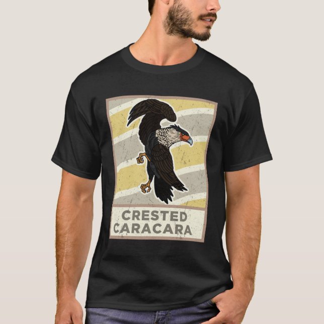 Camiseta Crested caracara birds biologist ornithologist bir (Frente)