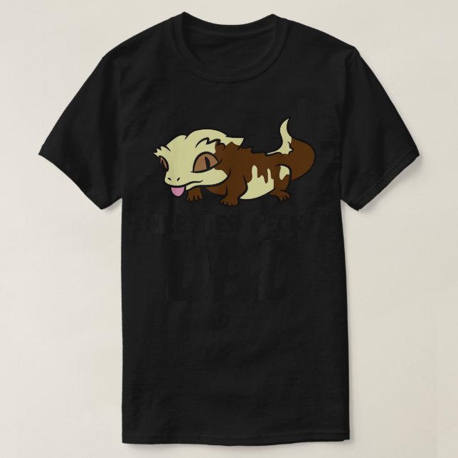 Camiseta Crested Gecko Dad Lizard Reptile Crested Gecko Pap (Frente do Design)
