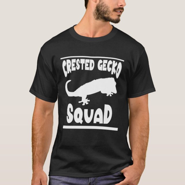 Camiseta Crested Gecko Squad  Saying Reptiles Lizard (Frente)