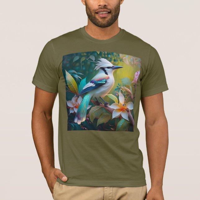 Camiseta Crested Teal Winged Jay (Frente)
