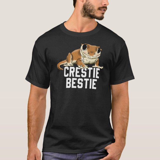 Camiseta Crestie Bestie Crested Gecko Reptile Lizard Pet (Frente)