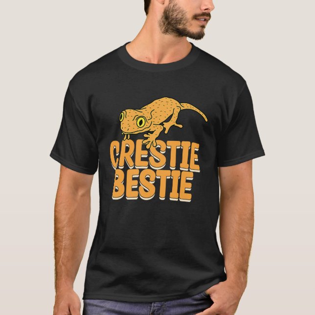 Camiseta Crestie Bestie Gecko Reptiles  Reptile Owner Graph (Frente)