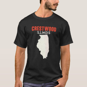 Camiseta Crestwood Illinois EUA State America Viagem Illino