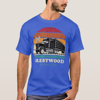 Camiseta Crestwood Kentucky KY Tourism Semi Preso Em Railro
