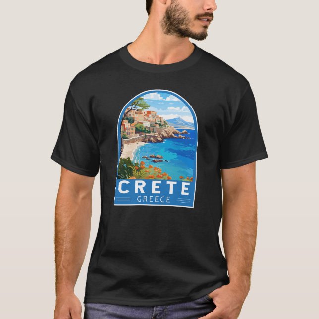 Camiseta Creta Grécia Art Vintage (Frente)