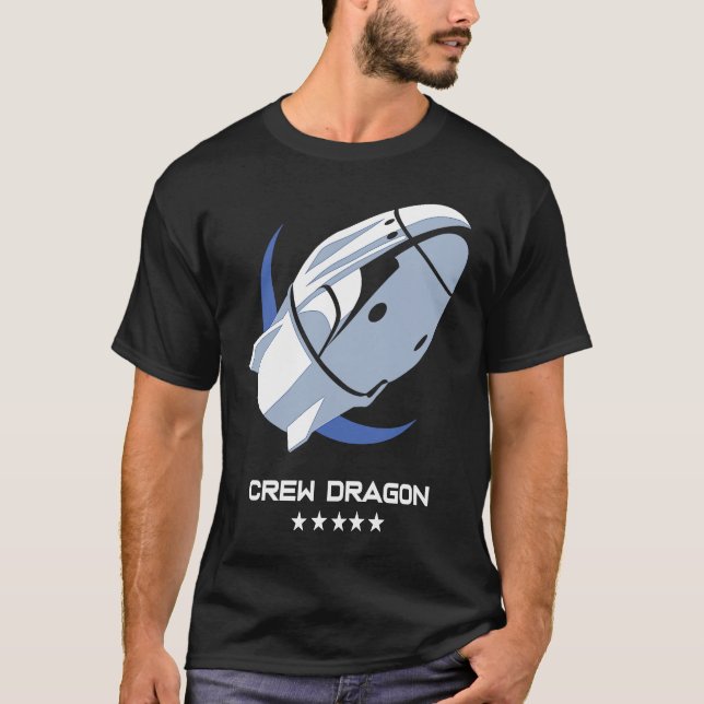 Camiseta Crew Dragon Spacecraft  Rocket Ship (Frente)
