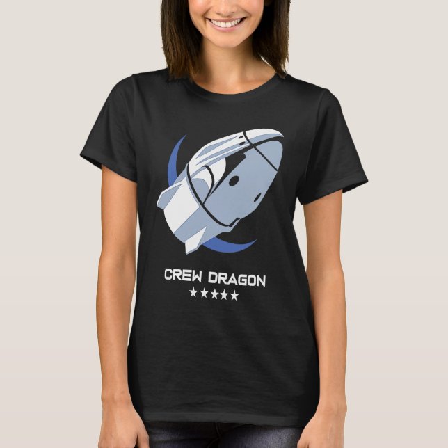 Camiseta Crew Dragon Spacecraft  Rocket Ship (Frente)