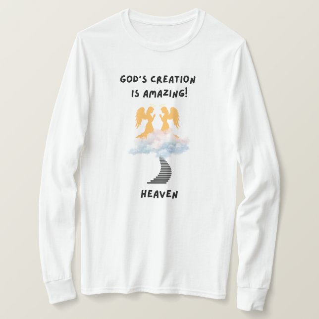 Camiseta Criação celestial de Deus (Frente do Design)