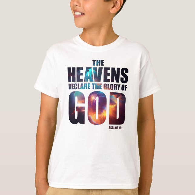 Camiseta Criação Cristã: Céus Declaram Glória de DEUS (Frente)