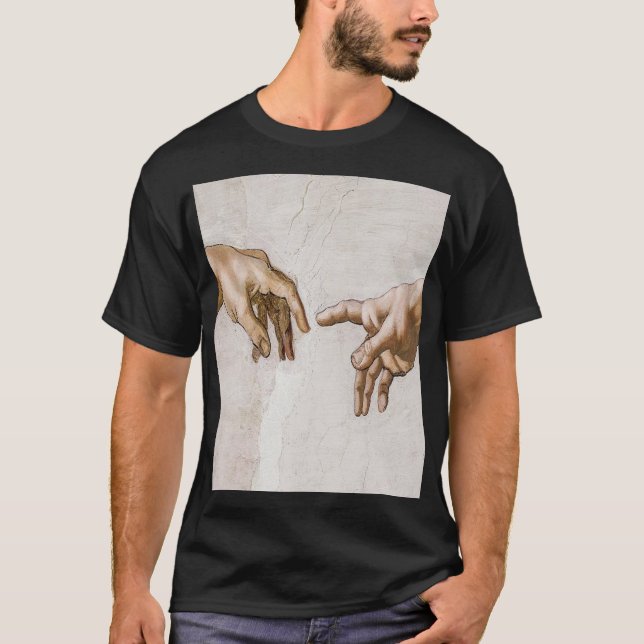 Camiseta Criação Da Capela Sistina De Adão - Michelangelo (Frente)