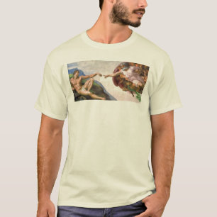 Camiseta Criação de Adam por Michelangelo
