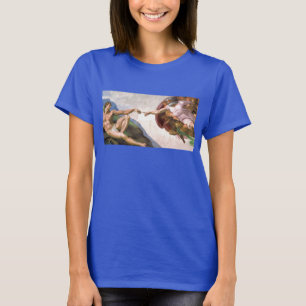 Camiseta Criação de Adam por Michelangelo