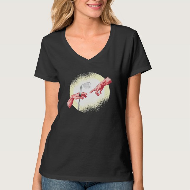 Camiseta Criação De Adão Com Golfe Golf Club (Frente)