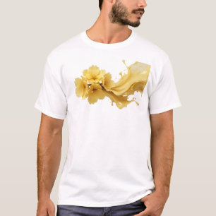 Camiseta Criação de Arte de FLOR ABSTRATA Tendeniosa