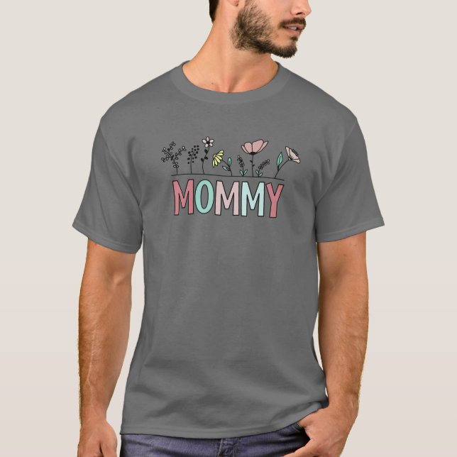 Camiseta Criação De Mamães De Flores Selvagens Novas Mamães (Frente)