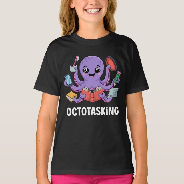 Camiseta Criação de Octotasking no Modo Multitarefa (Frente)