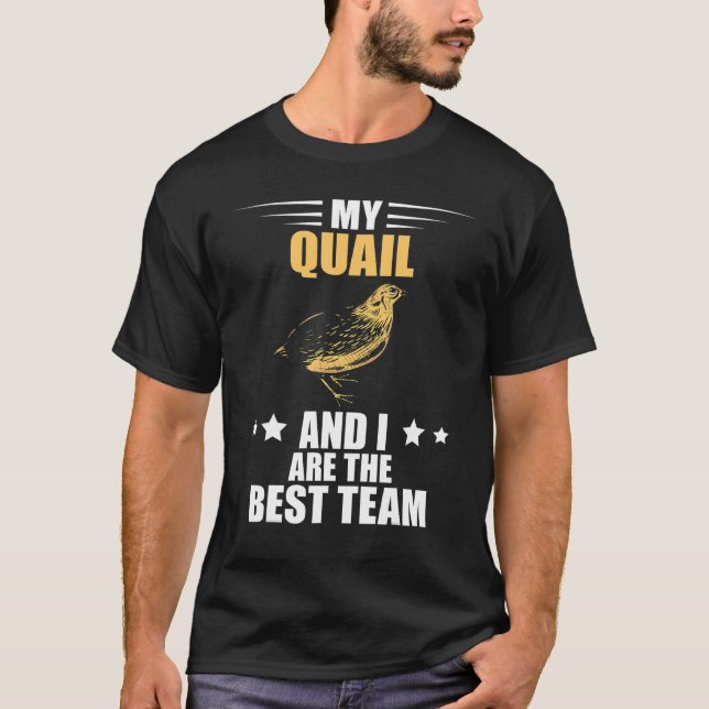 Camiseta Criação de Pássaros Quail Quail-Breeder, Melhor Eq (Frente)