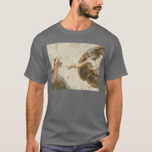 Camiseta Criação de pintura de gato Adão engraçado arte mem