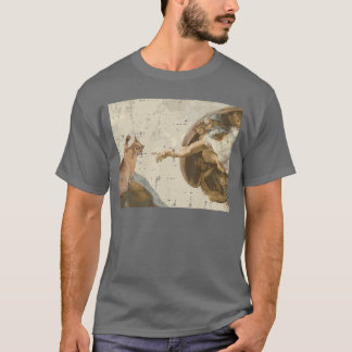 Camiseta Criação de pintura de gato Adão engraçado arte mem
