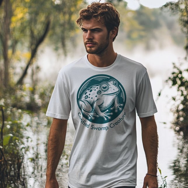 Camiseta Criação de Swamp Certificada de Texto Personalizad (Criador carregado)