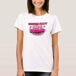 Camiseta Criação personalizada COFEE PRIMEIRO KIDS SEGUNDO 