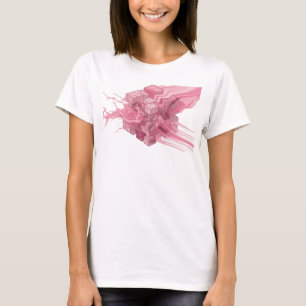 Camiseta Criação Personalizada de Cubos Abstratos Rosa Boni