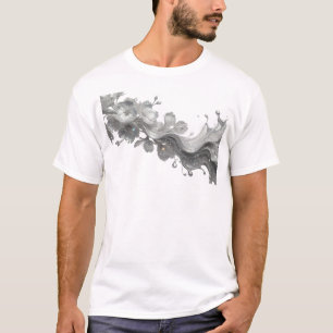 Camiseta Criação Personalizada de FLOR ABSTRATA Criativa