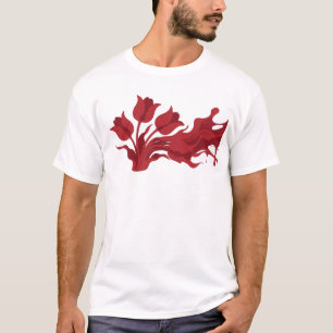 Camiseta Criação Personalizada de FLOR ABSTRATA Divertida e
