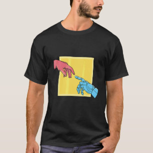 Camiseta Criação pintura paródia dedos robóticos