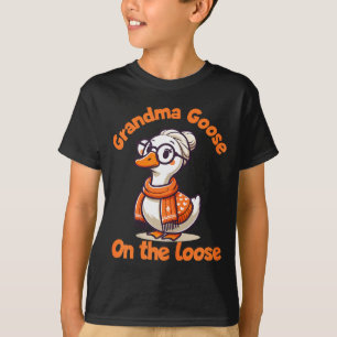 Camiseta Criações de Ganso Excêntrico Avó Ganso Engraçado à