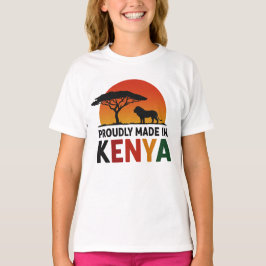 Camiseta Criado com orgulho no Safari africano do Quênia