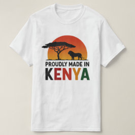 Camiseta Criado com orgulho no Safari africano do Quênia