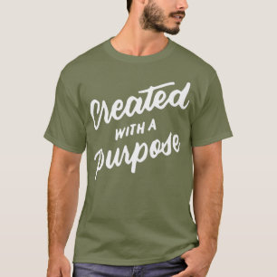 Camiseta Criado Com Propósito, Presentes Cristãos