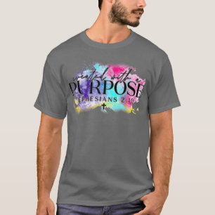 Camiseta Criado Com Um Propósito Citações Cristãs De Aquare